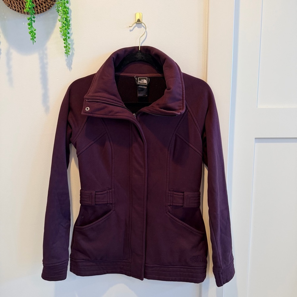 The North Face Avery Purple Plum Women's Full Zip Fleece Long Sleeve Jacket XS - Picture 2 of 10
